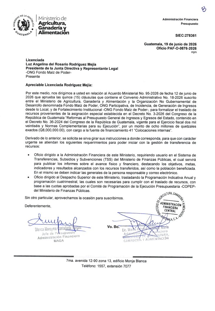 Convenio administrativo 18-2026